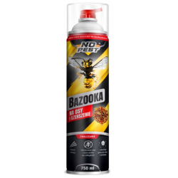 Starkes Spray gegen Wespen und Hornissen – Insektenspray für Nester BAZOOKA 750 ml